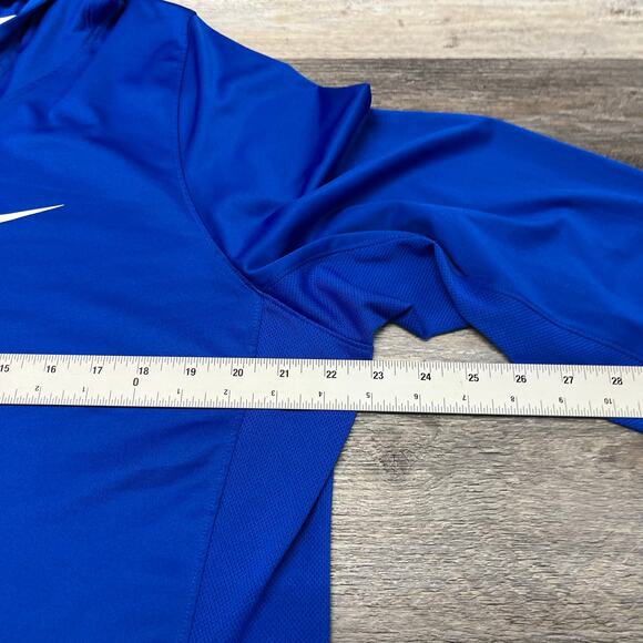Nike Dry Elite Basketball Blue Mens L Dri Fit Big Swoosh Pullover Hoodie Shirt - Picture 7 of 9